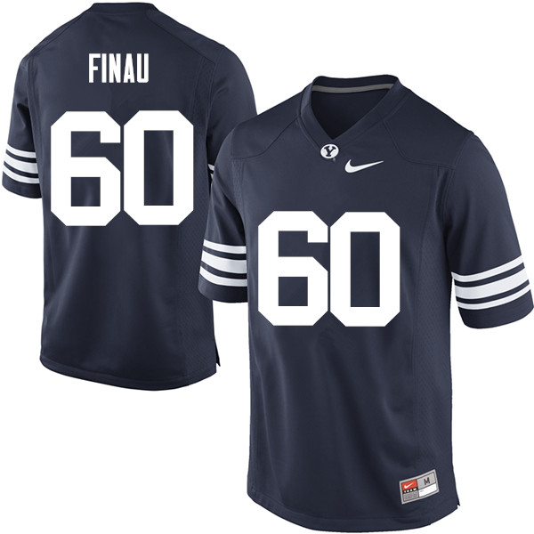 Men #60 Paula Finau BYU Cougars College Football Jerseys Sale-Navy - Click Image to Close